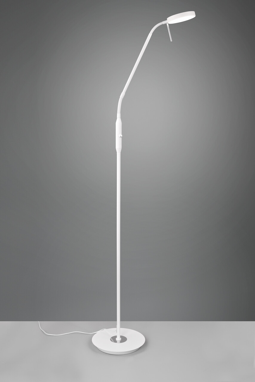Lampadar Monza, TRIO, 25x50x145 cm, 12W, 1x SMD, metal, alb mat - imagine 7